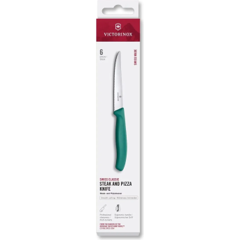 Набор из 6 ножей для стейка Victorinox Swiss Classic, зелёный (6.7234.6C1)